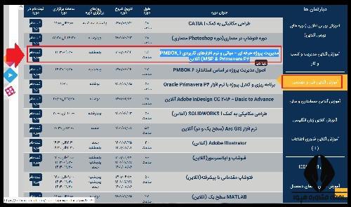 ثبت نام دوره مدیریت پروژه مجتمع فنی